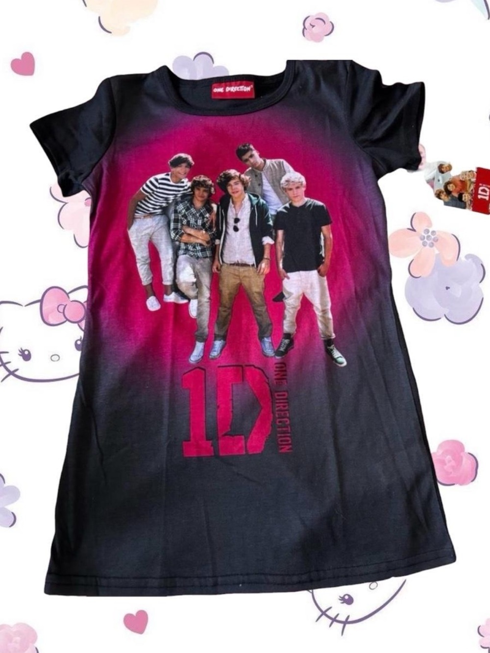 1D Black & Fuchsia Gradient Graphic Tee kidscore
